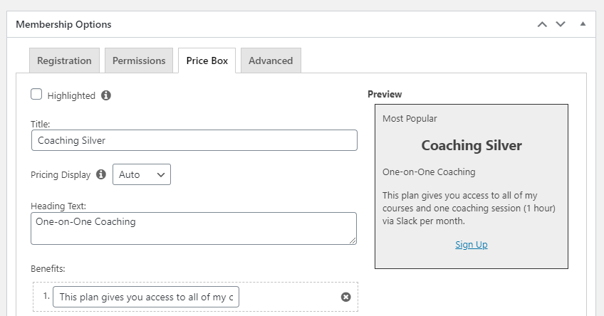 coaching-example | MemberPress Offering subscription-based coaching plans using MemberPress.