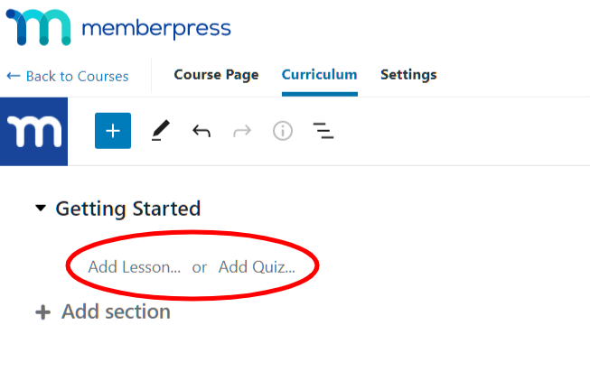 Add lesson or quiz ‹ MemberPress — WordPress | MemberPress Add a lesson or add a quiz in MemberPress Courses