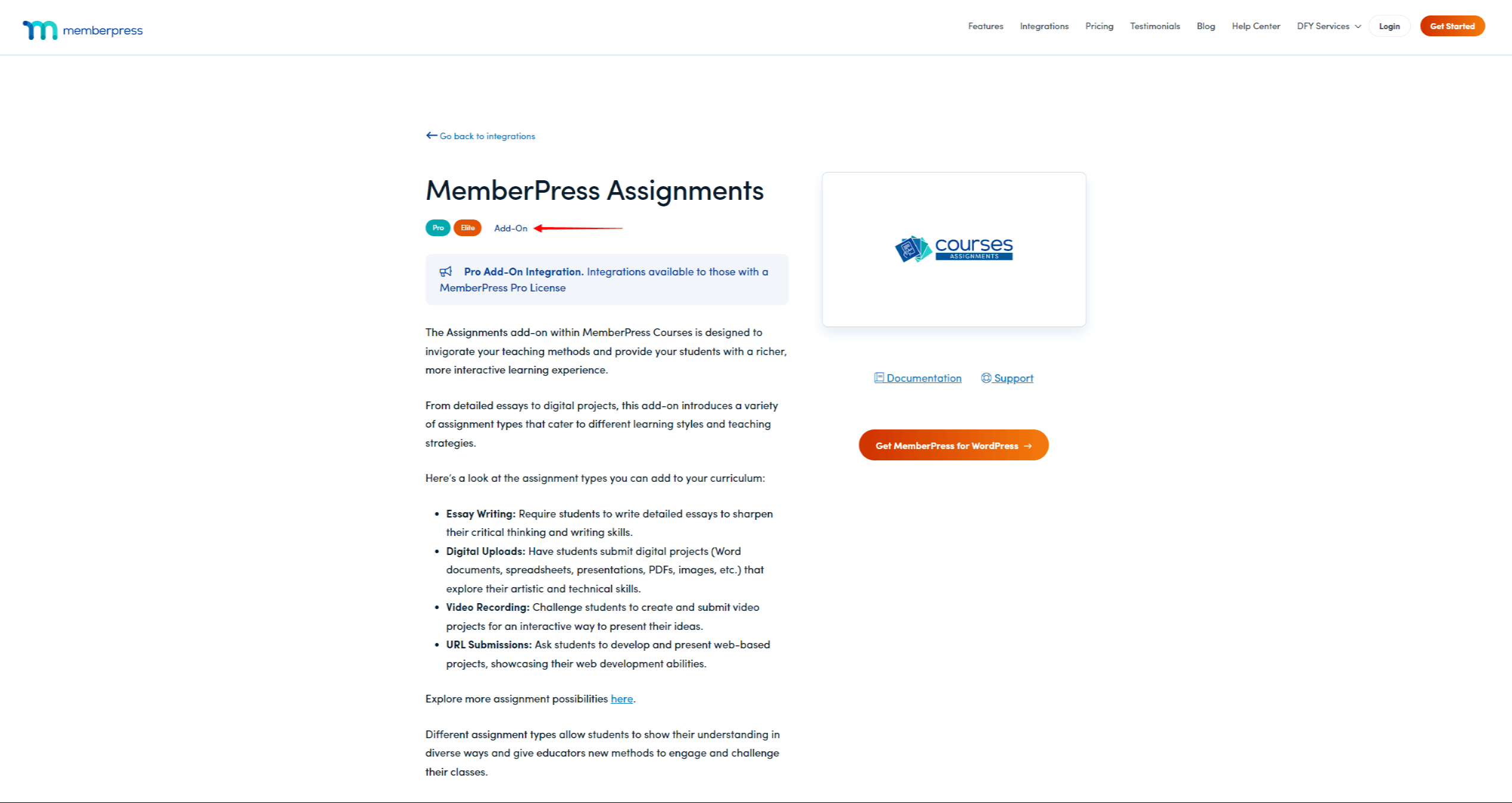 MemberPress Integrationstyp